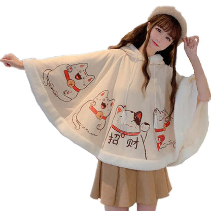 Kawaii Cat Ears Hooded Cloak