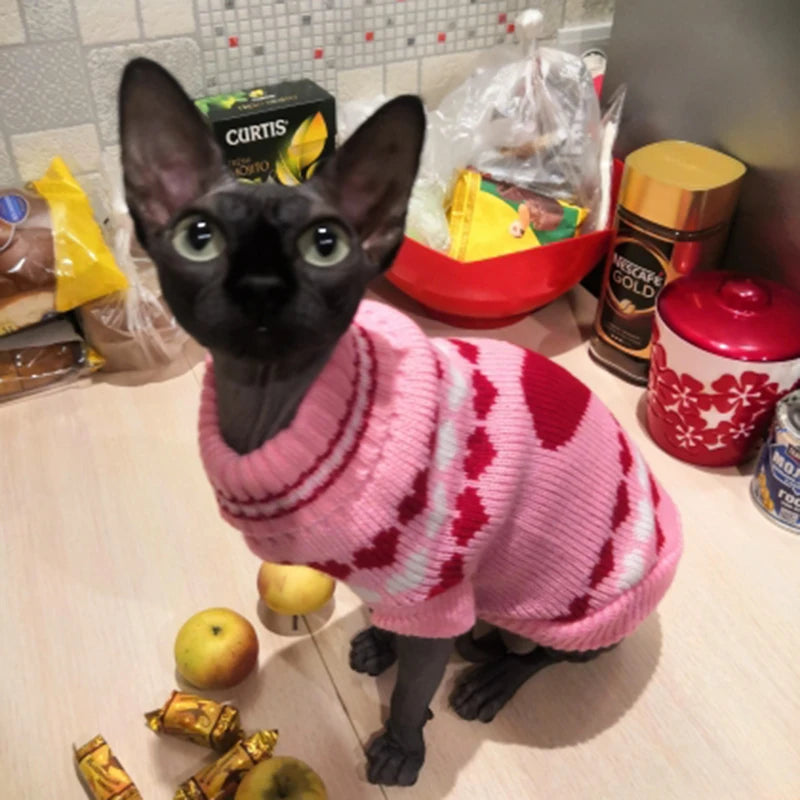 Warm Winter Cat Sweater