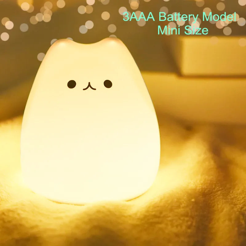 Kawaii Color Changing Cat Lamp