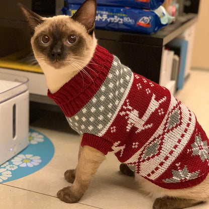 Warm Winter Cat Sweater