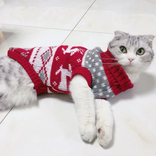 Warm Winter Cat Sweater