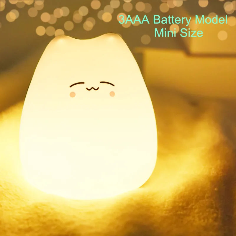 Kawaii Color Changing Cat Lamp