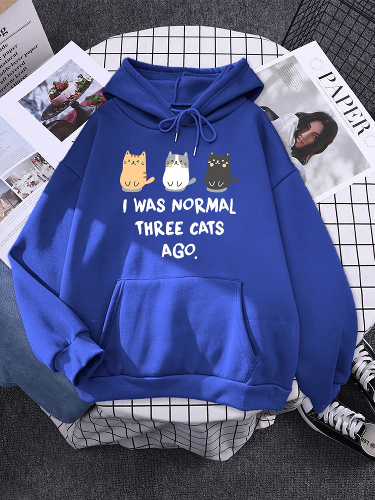 "I Was Normal Three Cats Ago "Hoodie