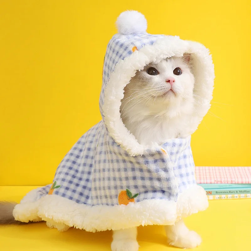 Warm Pet Blanket With Hat