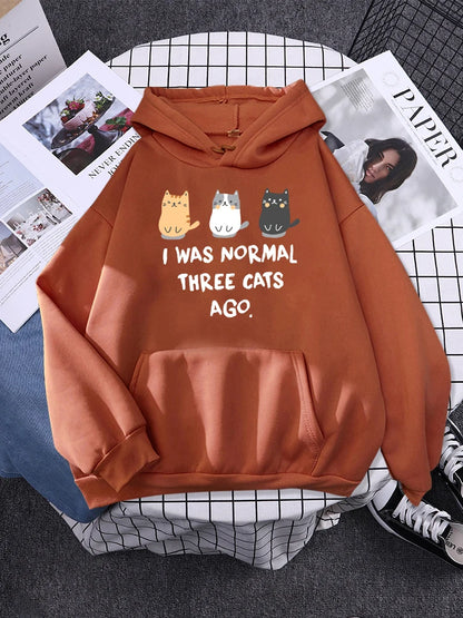 "I Was Normal Three Cats Ago "Hoodie