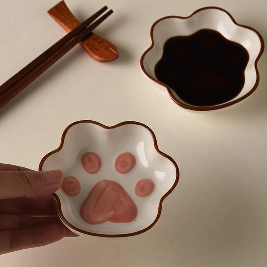 Cat Paw-Shaped Ceramic Dishes