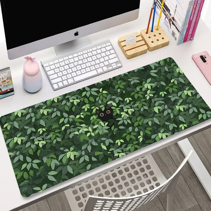 Cozy Green Cat Themed Mouse Pads