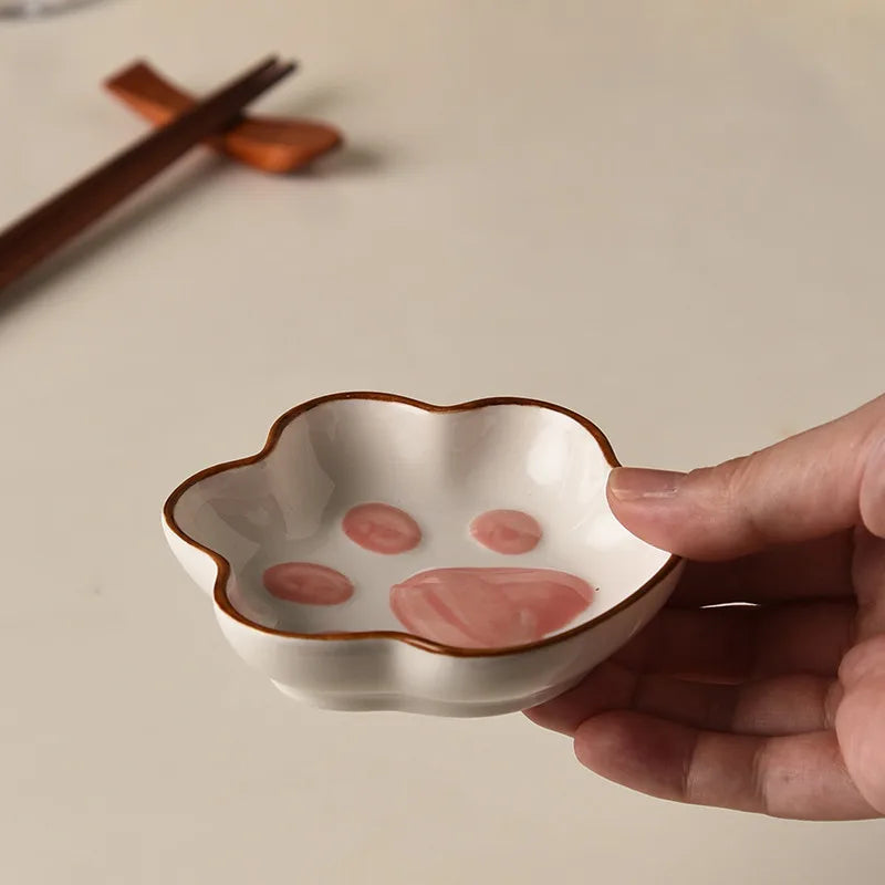 Cat Paw-Shaped Ceramic Dishes