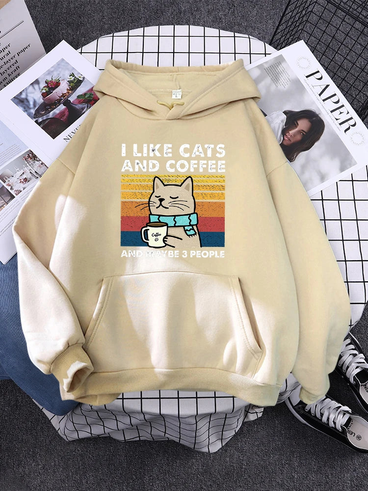 Coffee and Cat Lover Hoodie