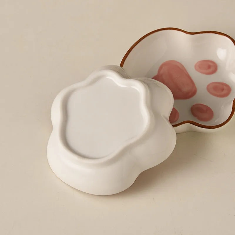 Cat Paw-Shaped Ceramic Dishes