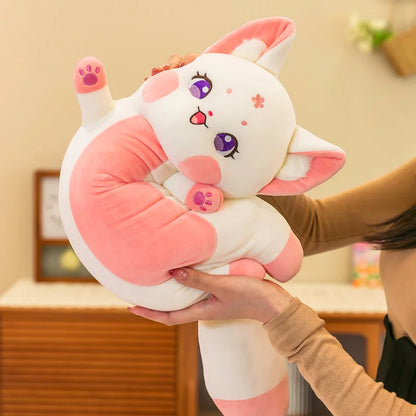 Long Kawaii Cat Pillow