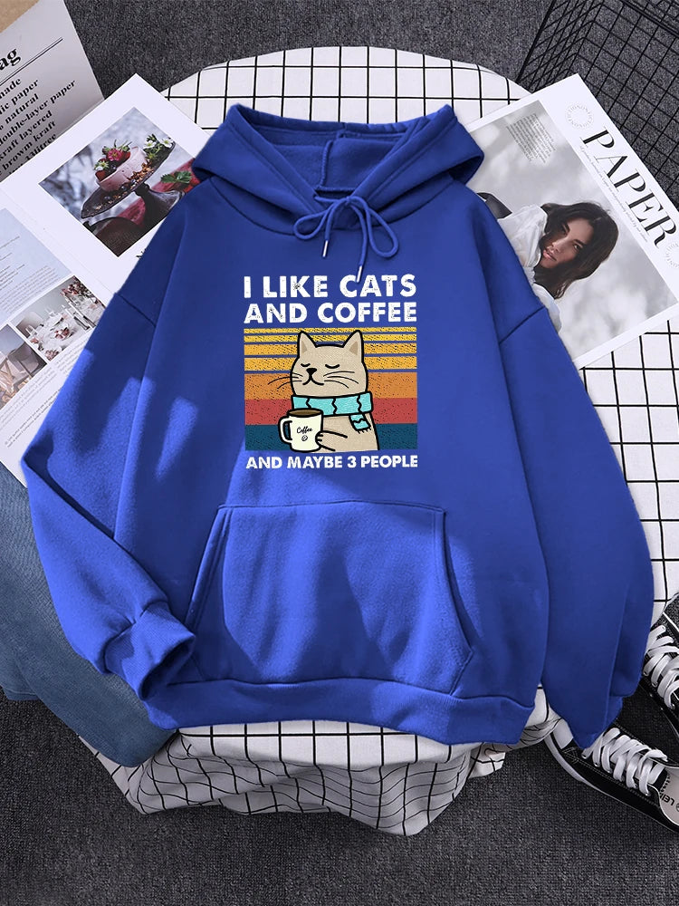 Coffee and Cat Lover Hoodie