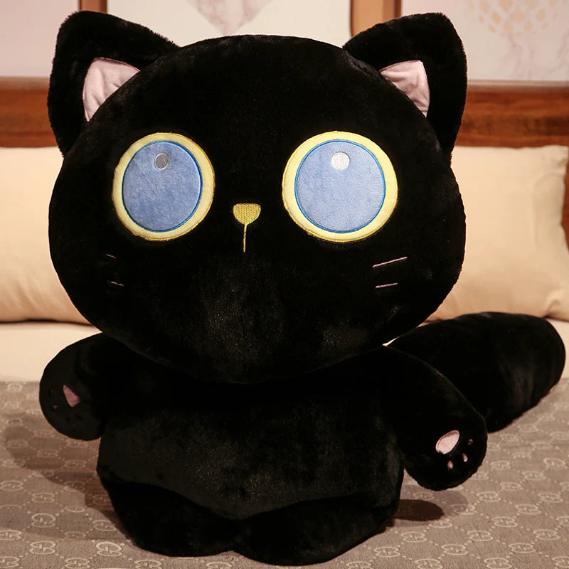 Kawaii Big Black Cat Plush