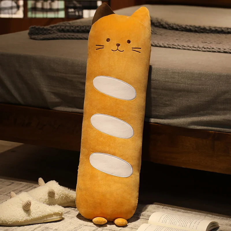 Squishy Baguette Bread Cat Pillow