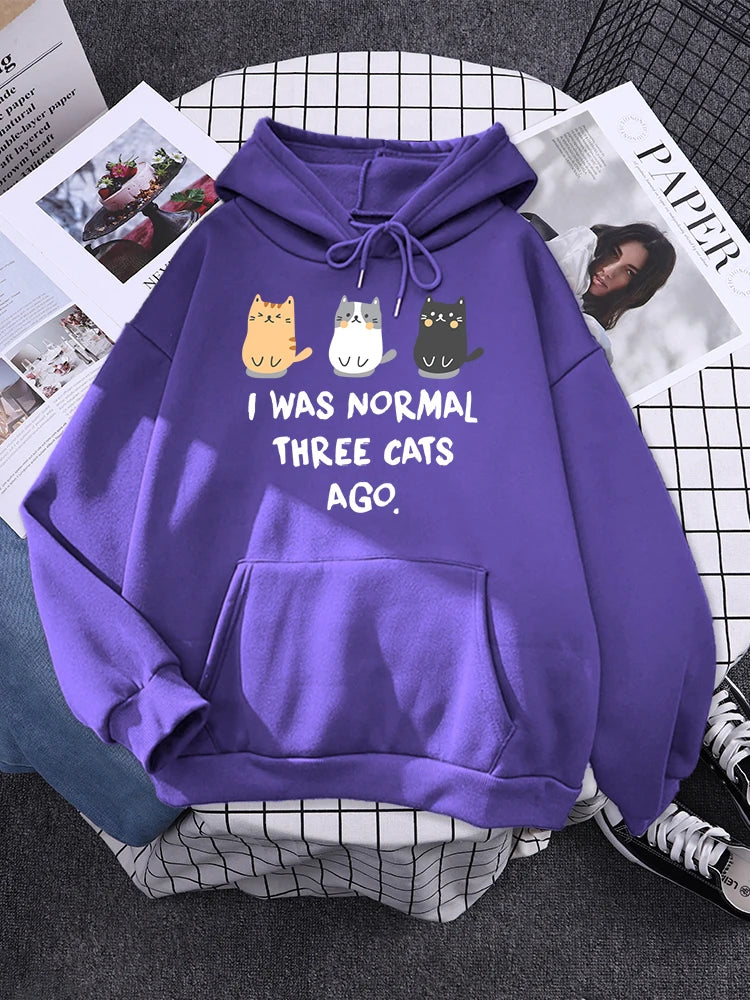 "I Was Normal Three Cats Ago "Hoodie