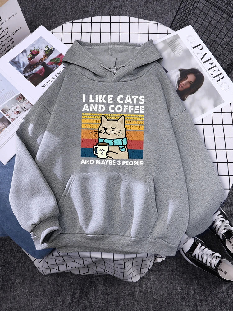 Coffee and Cat Lover Hoodie