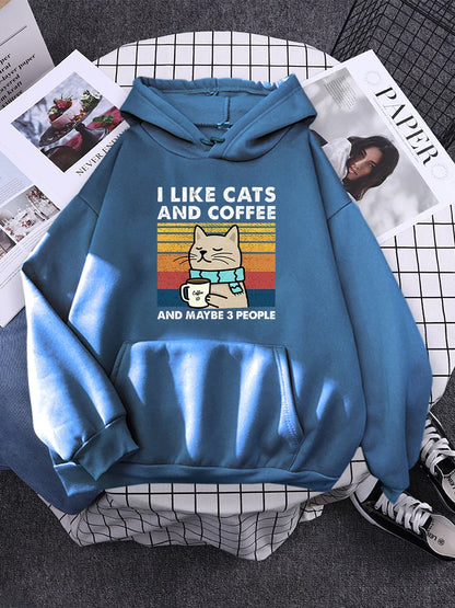 Coffee and Cat Lover Hoodie