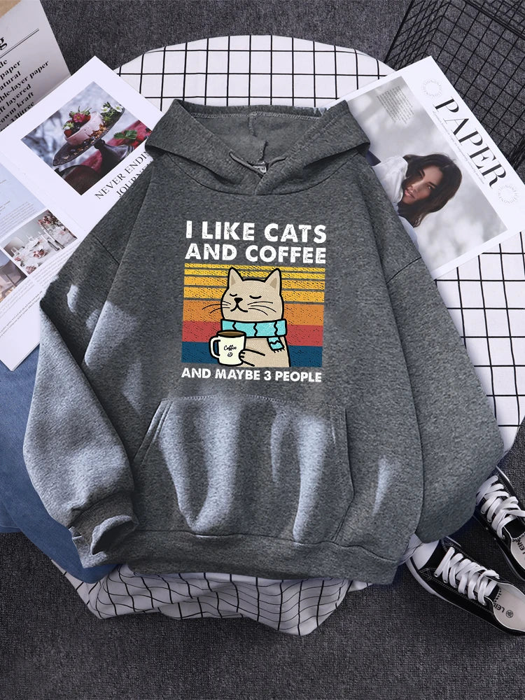 Coffee and Cat Lover Hoodie