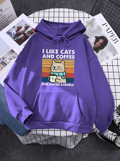 Coffee and Cat Lover Hoodie