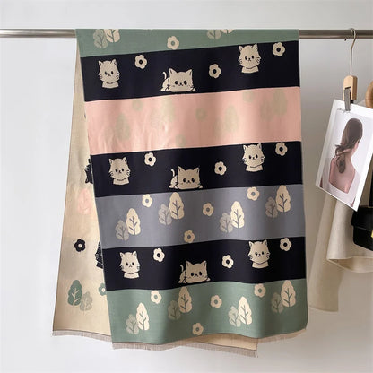 Cat Cashmere Scarf