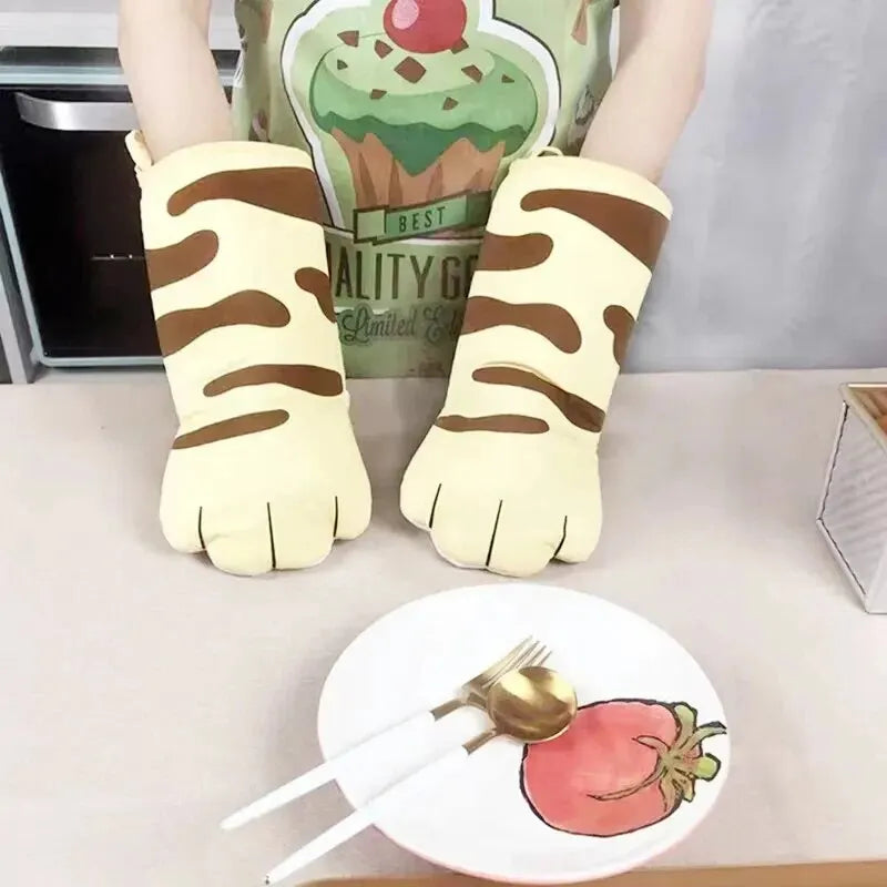 Cat Paws Microwave &Oven Gloves