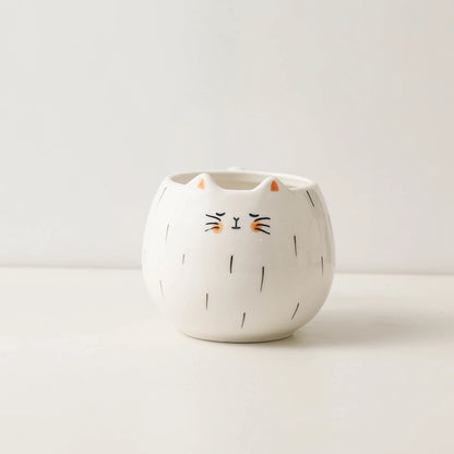 White Cat Ceramic Coffee Cup