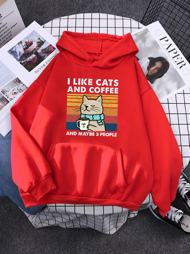 Coffee and Cat Lover Hoodie