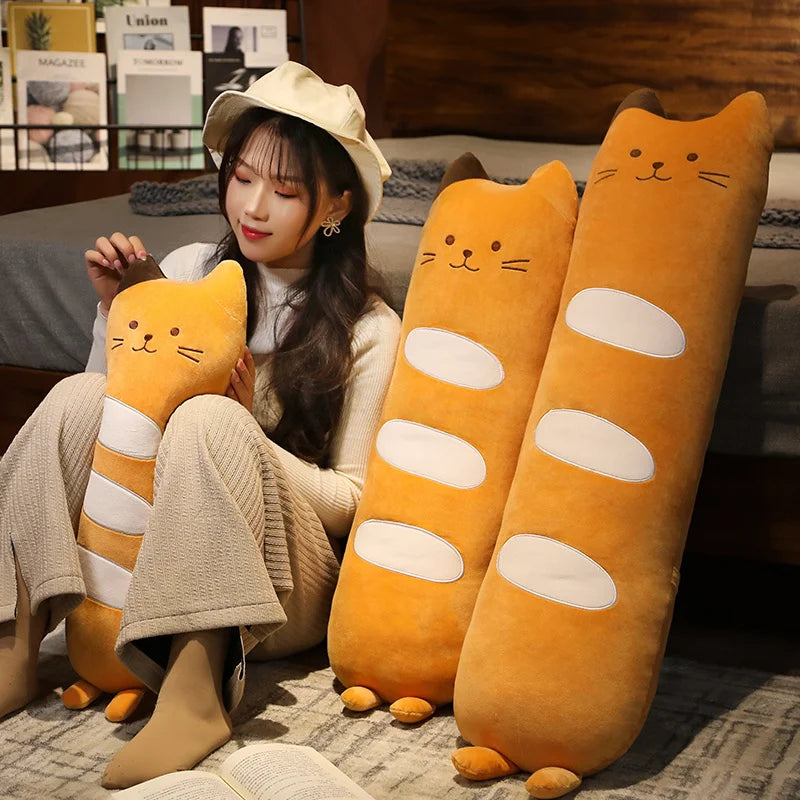 Squishy Baguette Bread Cat Pillow