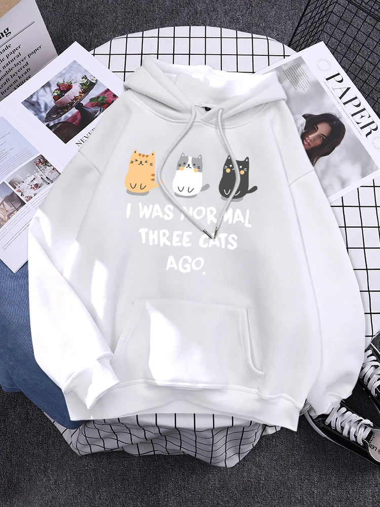 "I Was Normal Three Cats Ago "Hoodie