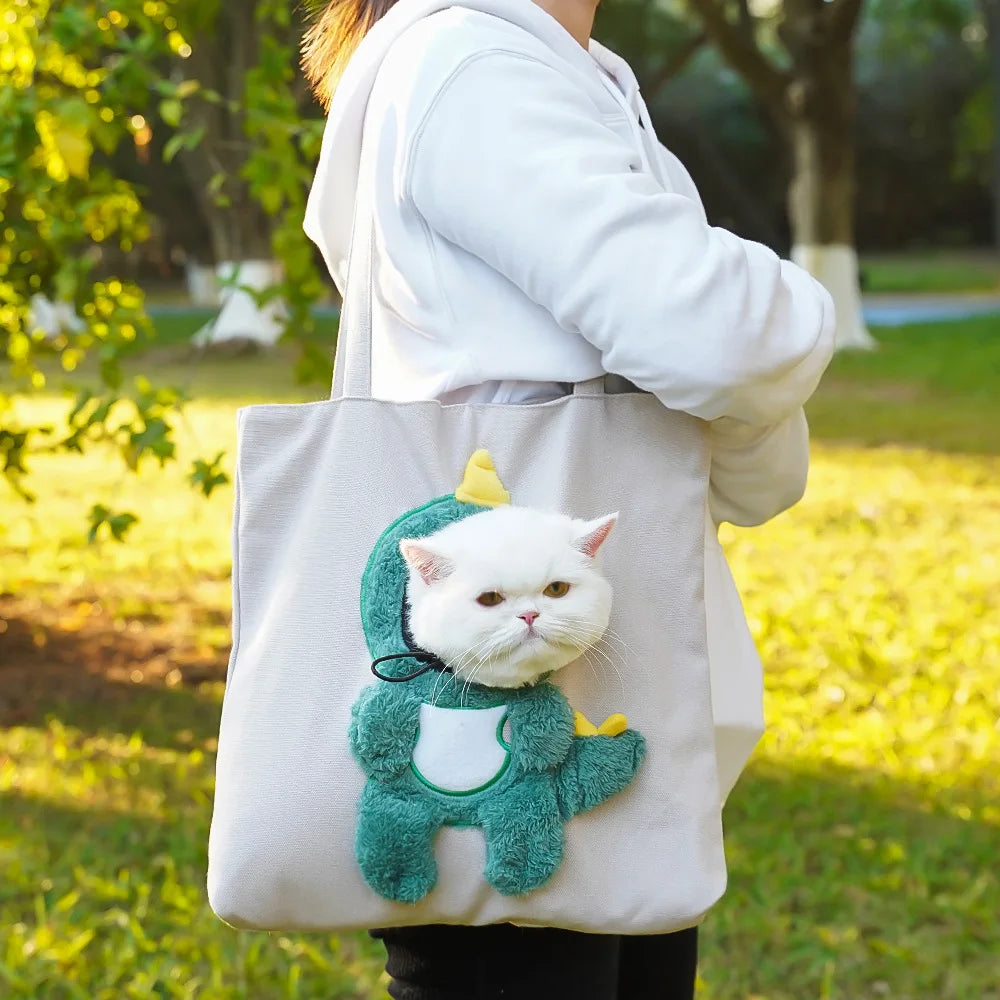 Cute Canvas Pet Carrier Bag