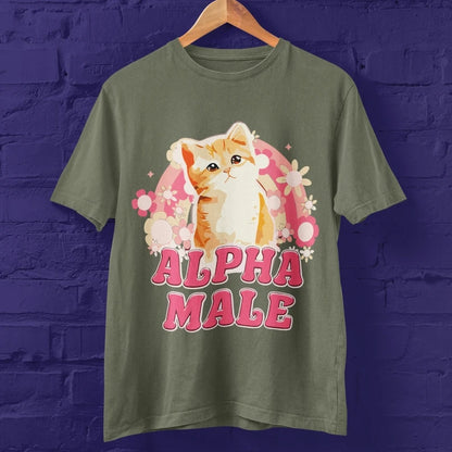 "Alpha Male"Meme Cat T-Shirt