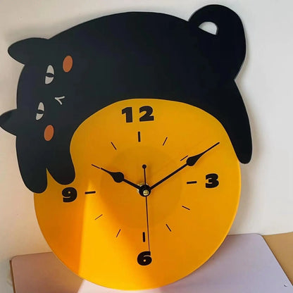 Black Cat Wall Clock