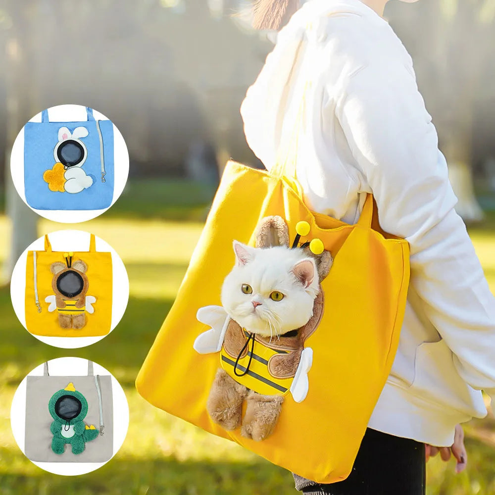 Cute Canvas Pet Carrier Bag