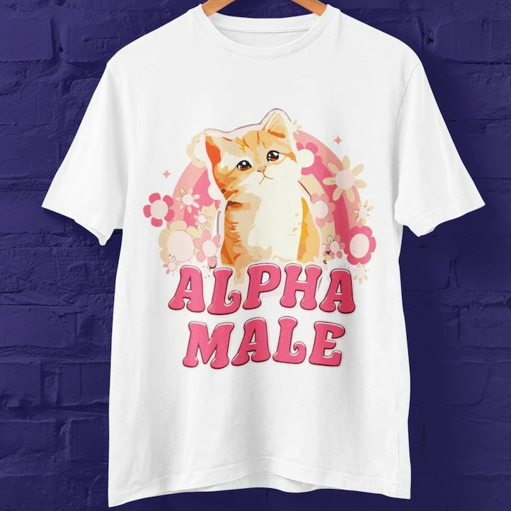 "Alpha Male"Meme Cat T-Shirt