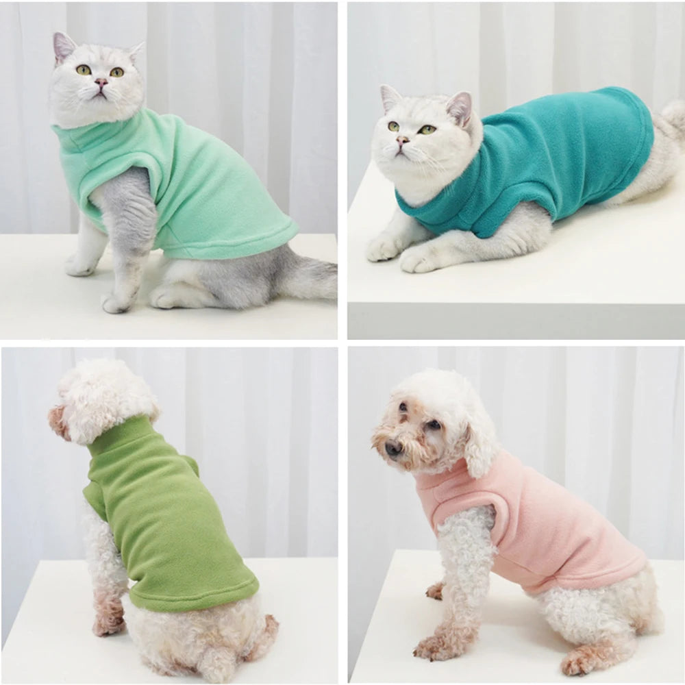 Warm Fleece Cat Jacket Vest