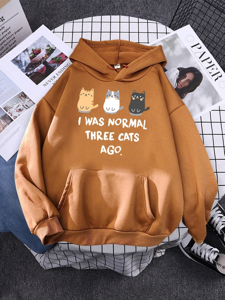 "I Was Normal Three Cats Ago "Hoodie