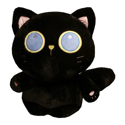 Kawaii Big Black Cat Plush