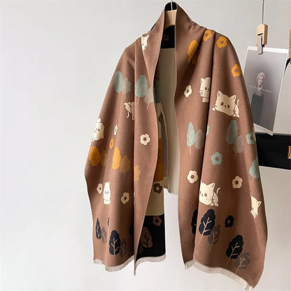 Cat Cashmere Scarf