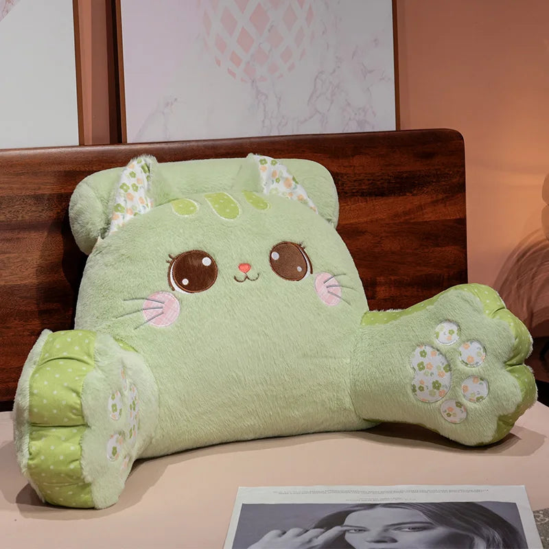 Kawaii Stuffed Cat Backrest Pillow