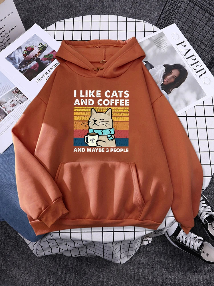 Coffee and Cat Lover Hoodie