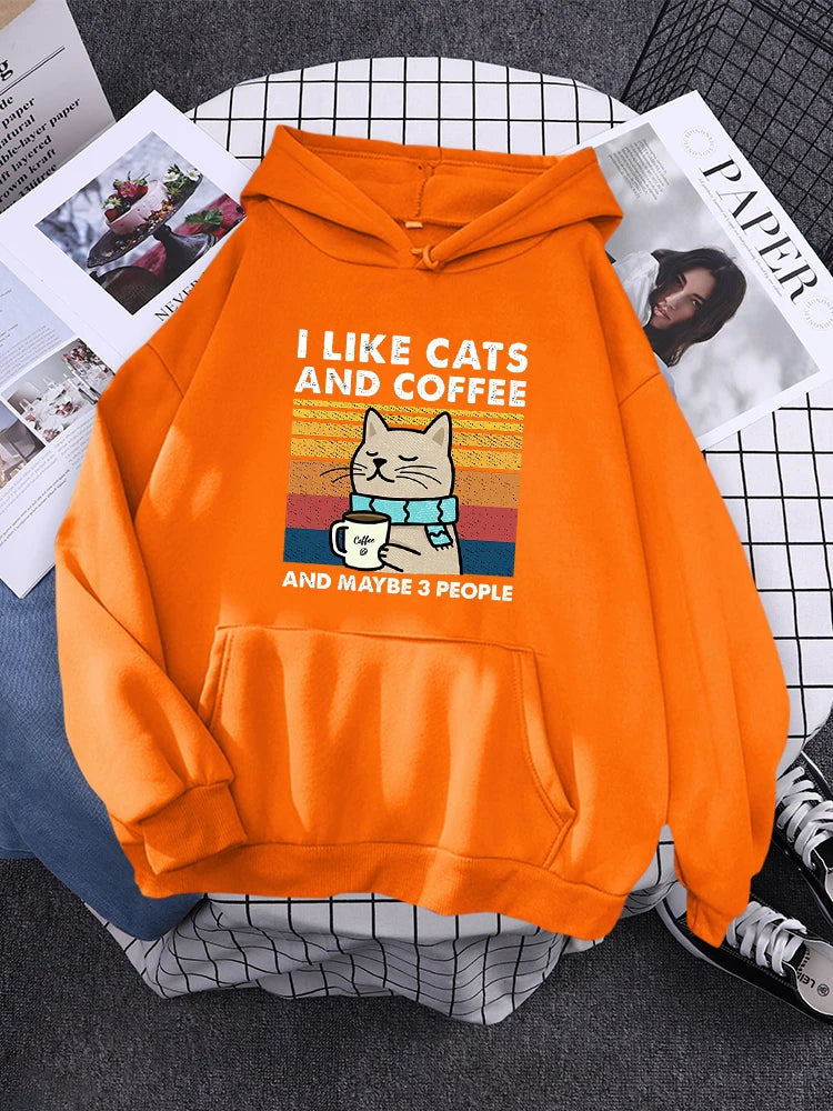 Coffee and Cat Lover Hoodie