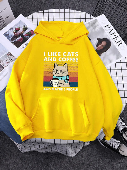 Coffee and Cat Lover Hoodie