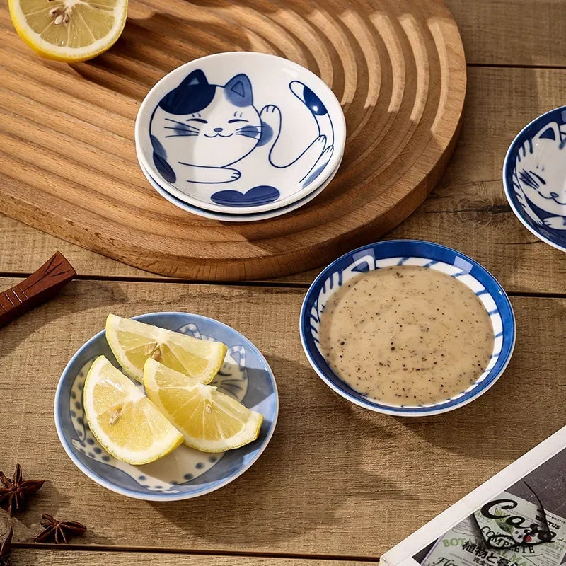 4pcs Japanese Style Ceramic Sauce Dishes