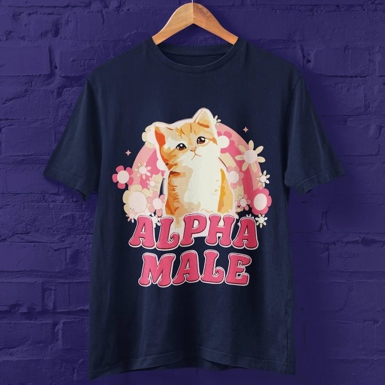 "Alpha Male"Meme Cat T-Shirt