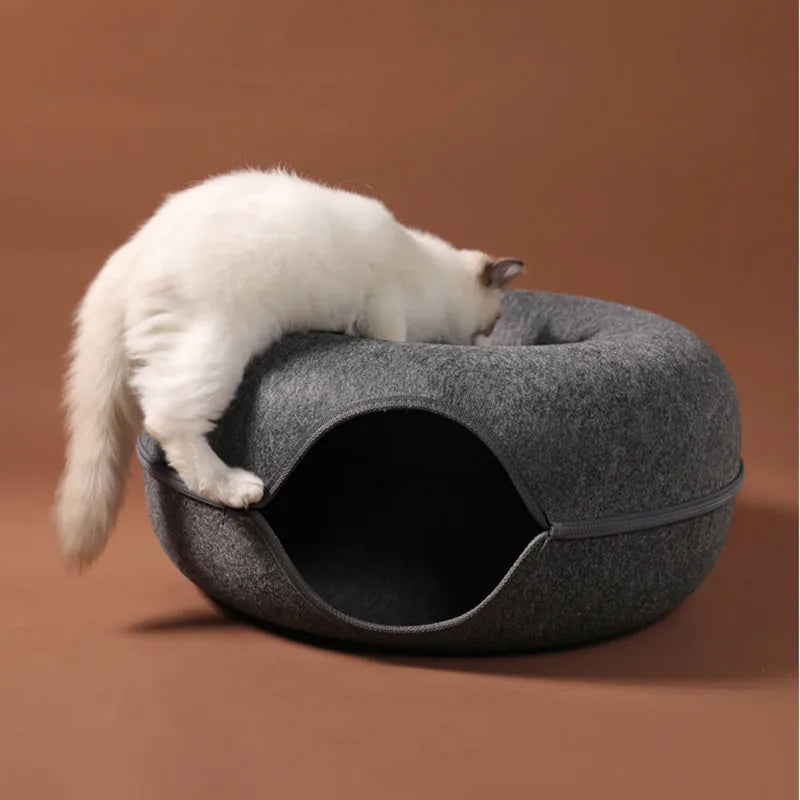 Cat Donut Bed and House