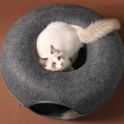 Cat Donut Bed and House