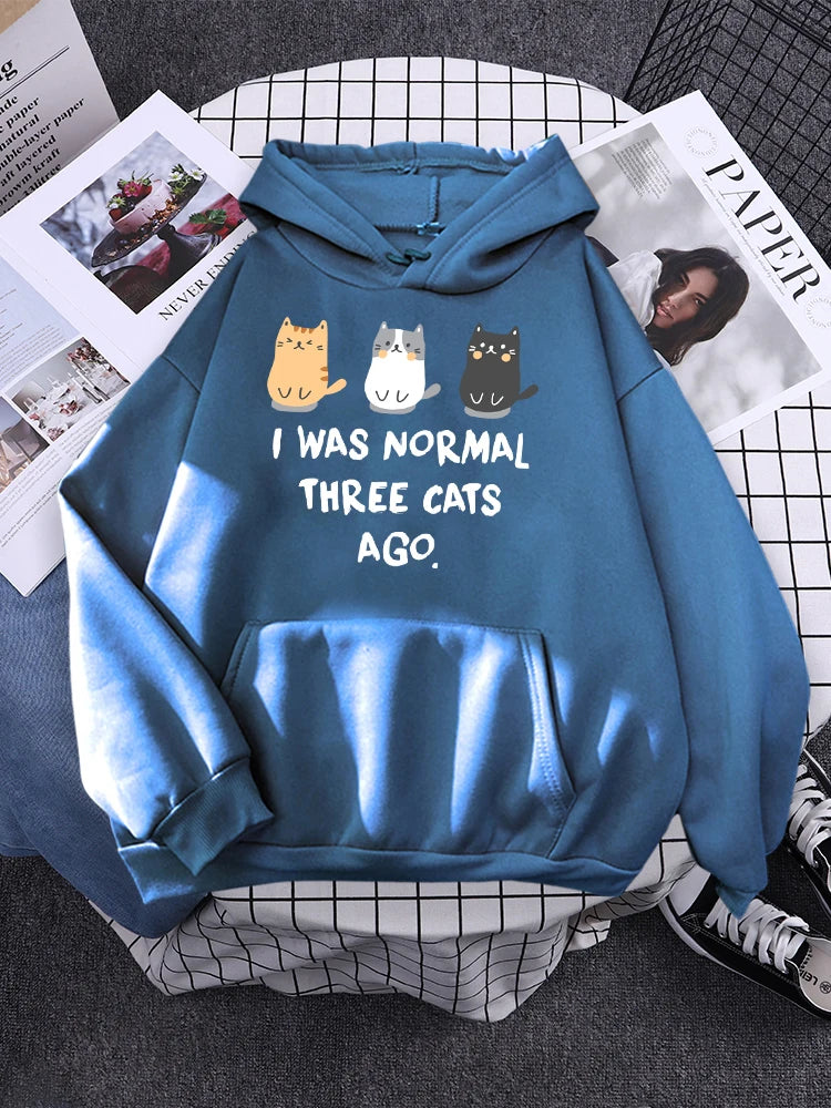 "I Was Normal Three Cats Ago "Hoodie