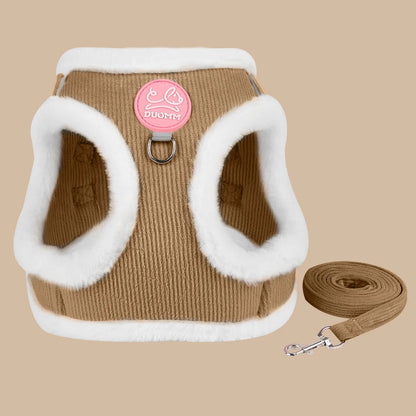 Rabbit Fur Cat Harness and Leash