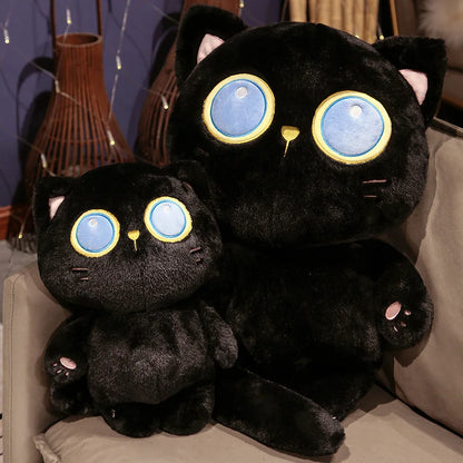 Kawaii Big Black Cat Plush