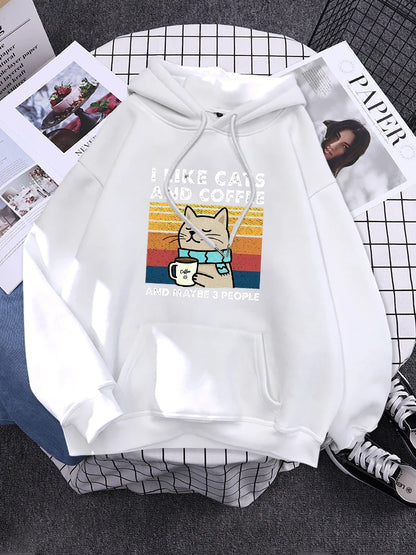 Coffee and Cat Lover Hoodie